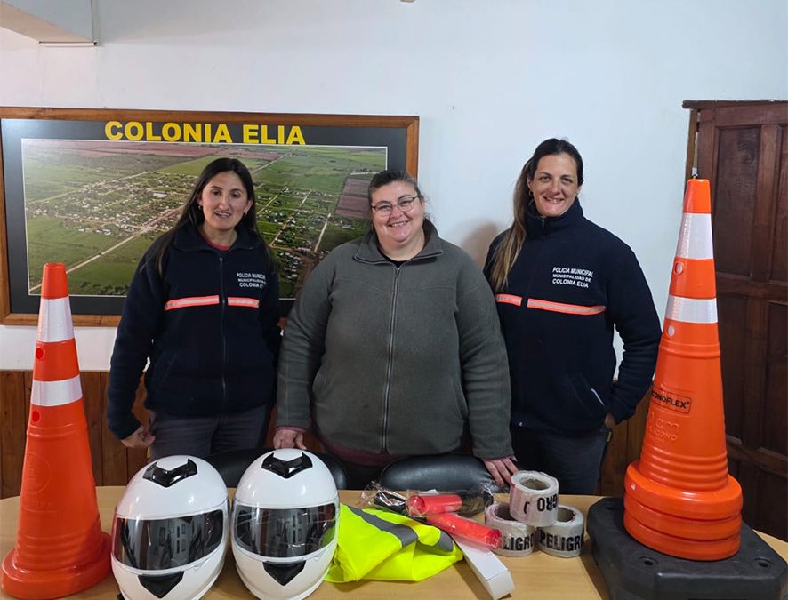 Colonia Elía recibió equipamiento para fortalecer la seguridad vial
